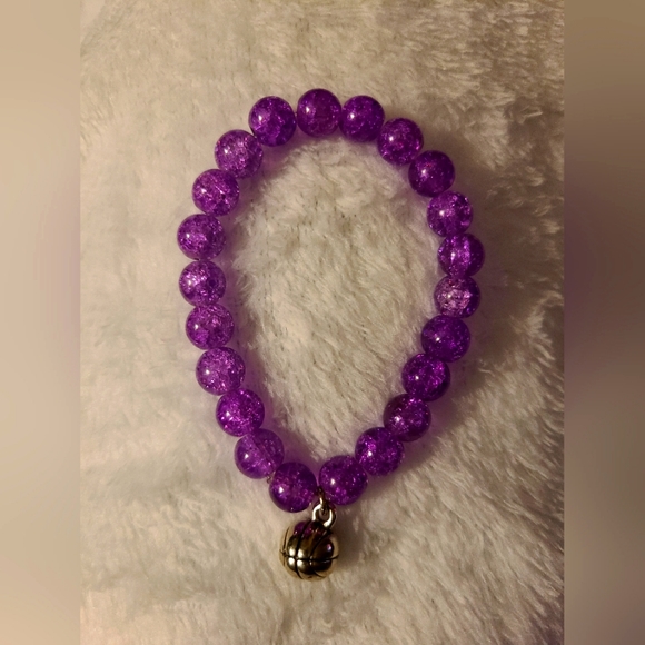 L&L Lavender/Purple Boho Stretch Bracelet with Basketball Charm 🏀  NWOT - Picture 4 of 5